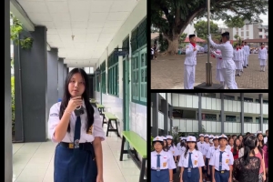 Upacara Hari Pahlawan di Kompleks Xaverius Pahoman