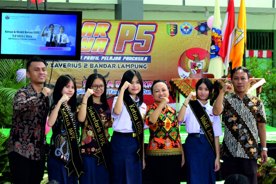 Gelar Karya Projek I Projek Penguatan Profil Pelajar Pancasila(P5) Tema Suara Demokrasi SMP Xaveius 2 Bandar Lampung Tahun Pelajaran 2023/2024