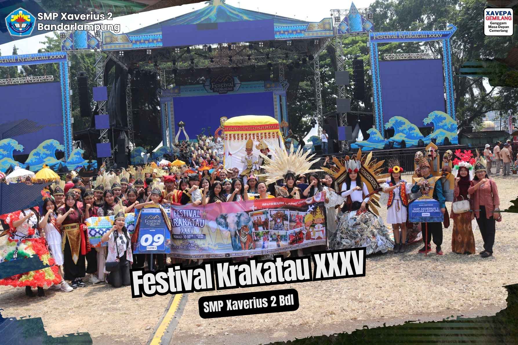 Dari Sampah Menjadi Karya: SMP Xaverius 2 Hidupkan Semangat “Nengah Nyappur” di Festival Krakatau XXXV 2026