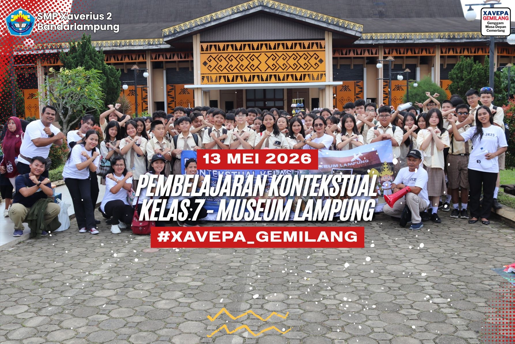 SMP Xaverius 2 Bandar Lampung Wujudkan Pembelajaran Bermakna Dengan Pembelajaran Kontekstual Dalam Kunjungan ke Museum Lampung