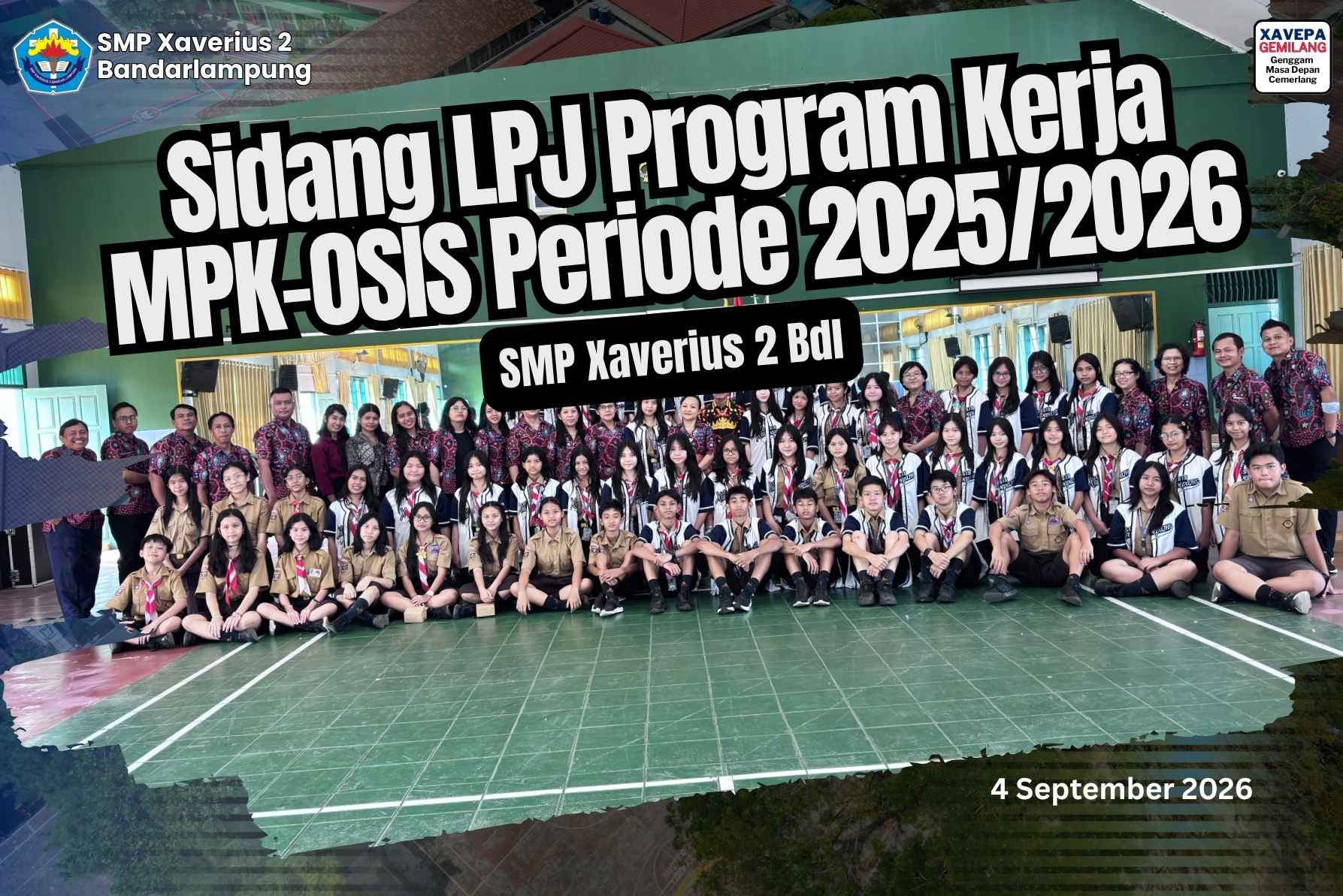 Sidang LPJ Program Kerja MPK-OSIS SMP Xaverius 2 Bandar Lampung Periode 2025/2026