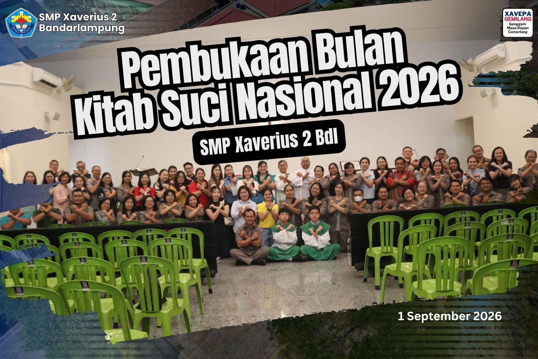 Pembukaan Bulan Kitab Suci Nasional 2026 SMP Xaverius 2 Bandar Lampung